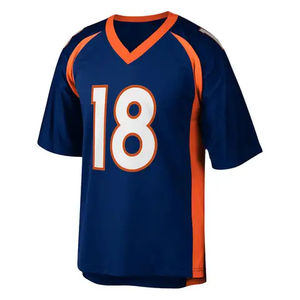 Camiseta de fútbol bordada personalizada con logotipo y número de nombre tela de malla ropa de rendimiento transpirable - Product Image 5