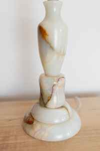 <b>Vintage</b> Onyx Marble <b>Table</b> Lamp Elegant Natural Stone <b>Bedside</b> Lighting for Living Room Bedroom Home Decor Accent Style Modern - Product Image 4