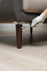 Solid Beech <b>Wood</b> 20 cm Tapered <b>Furniture</b> <b>Legs</b> <b>for</b> Farmhouse Living Room Apartment Use Heavy Duty Easy Installation Includes - Product Image 5