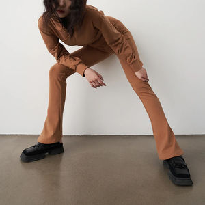 Ensembles de survêtements évasés pour femmes à vendre/100% ensembles de survêtements évasés pour femmes en coton - Product Image 4