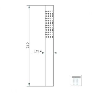 Elegante testa doccia in ottone nero opaco con forma quadrata IX Box Kit 1 confezione-accessori per bagno di lusso - Product Image 2