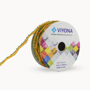 Embellecedor de encaje ondulado metálico de lujo Premium Acentos multicolores 10mm Poliéster Oro Cobre Bronce Plata Mezcla Ecológica Elegante - Product Image 4