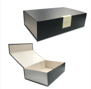 Custom High Quality Large Size <b>Gift</b> Boxes Foldable Magnetic UV Foil Paper Packaging <b>Ribbon</b> Embossed Design Recycled Materials - Product Image 3