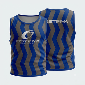 Chalecos de Fútbol Unisex Ligeros, Venta Caliente, MOQ Bajo, Impresión por Transferencia de Calor, Sin Mangas, Corte Regular, Totalmente Personalizables al 100% - Product Image 1