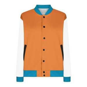 \ Varsity Jacket Zip Up Letterman Jacket Vêtements d'extérieur Printemps Automne Vêtements Rose vif - Product Image 3