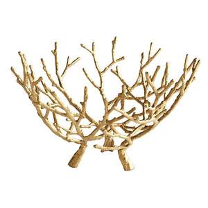 Bol décoratif en métal plaqué or coulé à la main organisateur de fruits légumes décoration de cuisine maison bol en métal au design japonais - Product Image 1