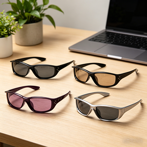 Nouvel Arrivage Lunettes de Soleil Carrées Y2K à Clous Futuristes Polarisées TAC UV400 pour Extérieur Monture TR90 Tendance Unisexe Chic et Audacieuses - Product Image 3