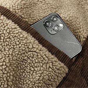 แจ็กเก็ตขับรถบรรทุกกลางแจ้งแนววินเทจสำหรับผู้ชายทรงครอปพอดีตัวพร้อมการตกแต่งโลโก้ด้านหน้า - Product Image 2