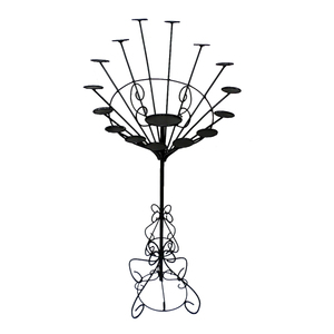Venta caliente boda jardín decoración hierro candelabros soporte Metal sólido buen polvo recubierto para decoración hogar fiesta velas soporte - Product Image 4
