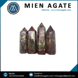 โอเบลิสก์ทาวเวอร์หินแจสเปอร์เลือดมังกรมาใหม่ไม้กายสิทธิ์แกะสลักจุดขัดหินกึ่งมีค่างานฝีมือ - Product Image 5