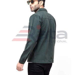 2023 hommes coton coupe ajustée col montant Denim veste simple boutonnage décontracté hiver vêtements Offre Spéciale printemps saison toile tissu - Product Image 2