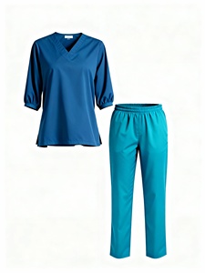 Uniforme d'infirmière de haute qualité, doux, extensible, col en V, uniforme de travail pour infirmières, uniforme de travail confortable pour femmes - Product Image 2
