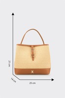 Tas Selempang Anyaman Jerami ODM Logo Kustom Tas Jinjing Musim Panas Wanita OEM Label Pribadi