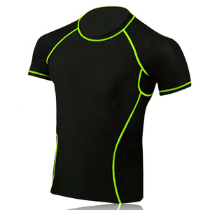 Rashguard professionnel 100% polyester respirant pour hommes, manches courtes, avec nom de produit Rash Guard vierge fabriqué en usine - Product Image 4