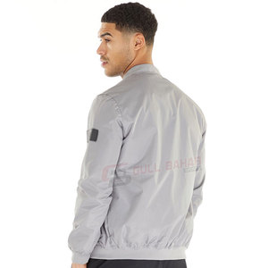 Blouson aviateur High Street à logo personnalisé pour hommes, coupe ajustée, col montant avec ceinture élastique et poches zippées - Product Image 2