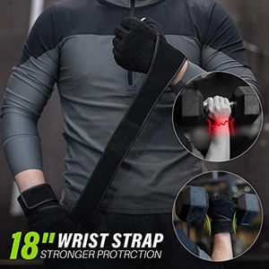 Haute qualité Gym Fitness hommes Fitness exercice hommes haltérophilie gant réglable doigt moins gants hommes rembourrés gants - Product Image 4