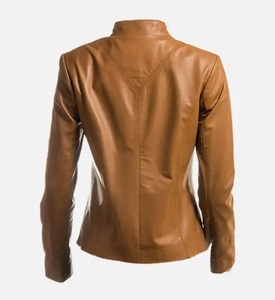 Classique nouveau Design femmes nouveauté veste en cuir femmes veste en cuir Pu véritable veste en cuir de vachette de qualité supérieure - Product Image 2