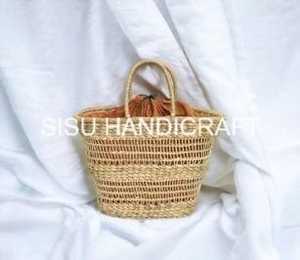 2024 Hot Selling Sisu Casual Women's Handbag Water Hyacinth <strong>Design</strong> Vietnam High Demand PP Material Leather Directly <strong>Supplier</strong> - Product Image 2