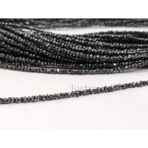 BESTSELLER Perles de diamant brut noir non taillé 100 % naturel, brins de diamants en vrac pour la création de bijoux personnalisés, cadeau d'anniversaire - Product Image 2