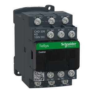 Relé de Control Schneider Electric TeSys Deca CAD326KD 3NO+2NC 0 a 690V/100VDC con Terminales de Anillo - Product Image 1