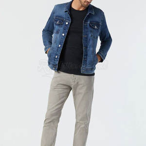 Veste en jean Slim Fit de fabrication professionnelle pour hommes, tenue décontracté, veste en jean personnalisée pour hommes à usage extérieur - Product Image 4