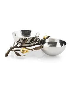 Última llegada al por mayor nuevo diseño de aluminio fruta chocolate servir tazón conjunto popular aspecto de metal gran oferta para compradores comerciales - Product Image 5