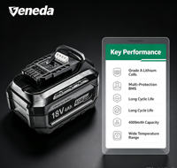 Batterie de remplacement Li-Ion 18V 5Ah pour outils électriques sans fil, cellules 18650 10C, sortie 22,5A, BMS 50A, usine OEM ODM