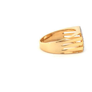 Bague de mariage en or 10kt avec diamant naturel 0.492Ct pavé serti de diamants naturels ronds pour les fiançailles de mariage - Product Image 2