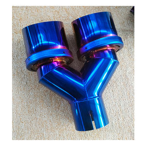 Pot d'échappement de moto avec revêtement bleu titane PVD, résistant aux hautes températures, finition premium durable pour les motos de performance - Product Image 3