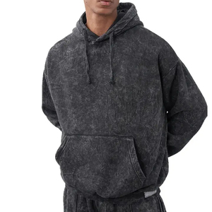Ensemble de survêtements 2 pièces pour hommes avec logo brodé personnalisé, jogging à capuche unisexe surdimensionné et pantalon cargo, caractéristique de maternité - Product Image 5
