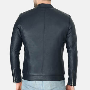 Veste en cuir pour hommes à prix réduit par un fabricant pakistanais veste en cuir de motard pour hommes de meilleure qualité design en gros - Product Image 4
