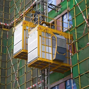 SC200/200 Lift konstruksi, lift luar ruangan efisien untuk konstruksi vertikal kuning - Product Image 1