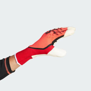 Professional Soccer Goalkeeper <b>Gloves</b> for Football Breathable <b>Gloves</b> <b>Red</b> Pink Colour Unisex Customized Logo Finger Packing - Product Image 5