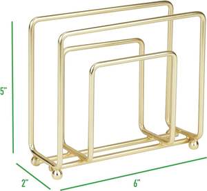 Porte-serviettes en métal distributeur de mouchoirs autoportant paquet de table plaque métallique supports pour affichage - Product Image 1