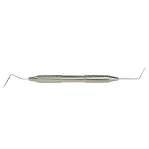 Détartreur dentaire en acier inoxydable avec poignée moletée, instrument manuel de classe I, couleur argent, autoclavable, outil professionnel pour l'élimination du tartre - Product Image 4