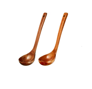 Cuchara de sopa de madera de estilo Cucharón Cuchara desechable transparente para utensilios de cocina y uso en restaurantes a la venta - Product Image 1