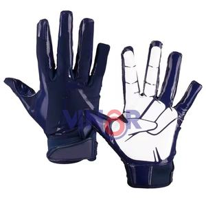 Gants de football américain personnalisés les plus vendus à vendre, gants de gardien de but de football américain pour jeunes de haute qualité et durables en latex - Product Image 2