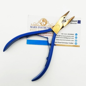 Pince d'extension de cheveux professionnelle à un trou bleu avec métal en acier inoxydable à pointe argentée pour usage commercial - Product Image 6