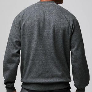 Sudadera Personalizada para Hombre, Cuello Redondo, Algodón Sólido, Color Gris Liso, Talla Grande, Forro Polar, Diseño con Logotipo Estampado, Venta al por Mayor, Primavera - Product Image 2