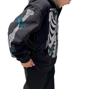 Conception personnalisée Sweats à capuche avec fermeture éclair intégraux personnalisés Vêtements décontractés Chauds Sweats à capuche avec fermeture éclair intégraux pour hommes - Product Image 4