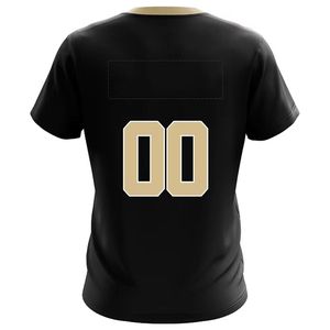 Uniforme de fútbol americano de manga corta transpirable de talla grande personalizado de estilo único para equipo de fútbol nacional - Product Image 2