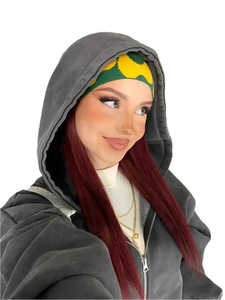 À la mode femmes gris fermeture éclair Y2k sweats à capuche surdimensionnés confortable respirant tenue décontracté sweats à capuche d'hiver pour les femmes - Product Image 2