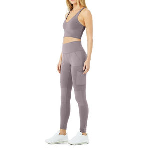 Leggings de gymnastique pour femmes haut Logo personnalisé taille haute Fitness Yoga entraînement vêtements de sport sans couture Nylon Spandex vêtements de Fitness - Product Image 2