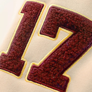 Blouson Bomber en Cuir Brodé en Laine de Haute Qualité pour Homme, Respirant, avec Patchwork, Style Décontracté Streetwear pour Automne Hiver - Product Image 3