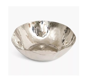 ชามโลหะพร้อมจานสีทองสำหรับตกแต่งบ้านดีไซน์แบบใช้ค้อนของตกแต่งบนโต๊ะสุดหรูใหม่ - Product Image 3