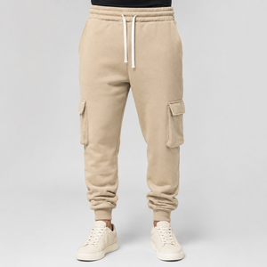 Pantalones Deportivos Cargo Personalizados de 350 GSM, Transpirables, con Forro Polar Cepillado, 80% Algodón, 20% Poliéster, Peso Medio, Multibolsillos, Estilo Urbano para Hombre - Product Image 1