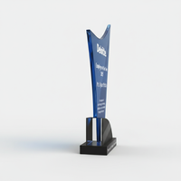 Trophée en acrylique poli de haute qualité, durable, gravé en relief, imprimé en typographie, pour récompenses d'entreprise, reconnaissance des employés, formation
