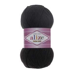 Alize Coton Or 60 100% Fil de Coton Noir-Siyah - Product Image 1
