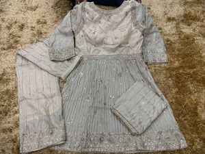 Nouveau indien pakistanais Gorges ethnique hommes robe attrayante pour les femmes lourd Faux Georgette tissu Sharara Gharara costume - Product Image 6