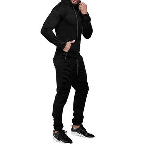 Conjunto de dos piezas de algodón/poliéster ligero transpirable cómodo de alta calidad elegante chándal con logotipo personalizado cremallera completa invierno - Product Image 1